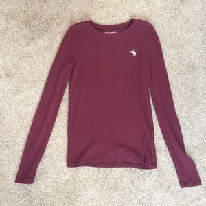 Abercrombie Kids Long-sleeve Burgundy Shirt